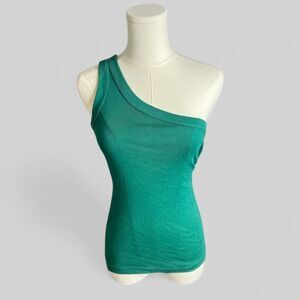 Michael Stars Green One Shoulder Top